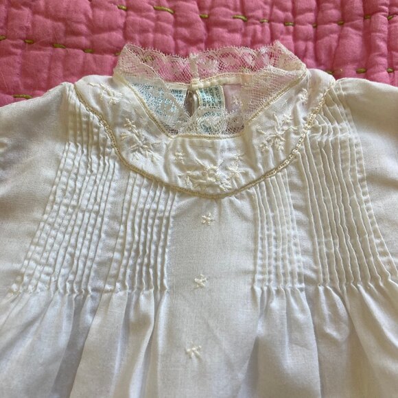 Vintage Cherubs NWT Infant 2 piece Christening Gown w Slip, 0-6 months: * NOTE - Picture 10 of 16
